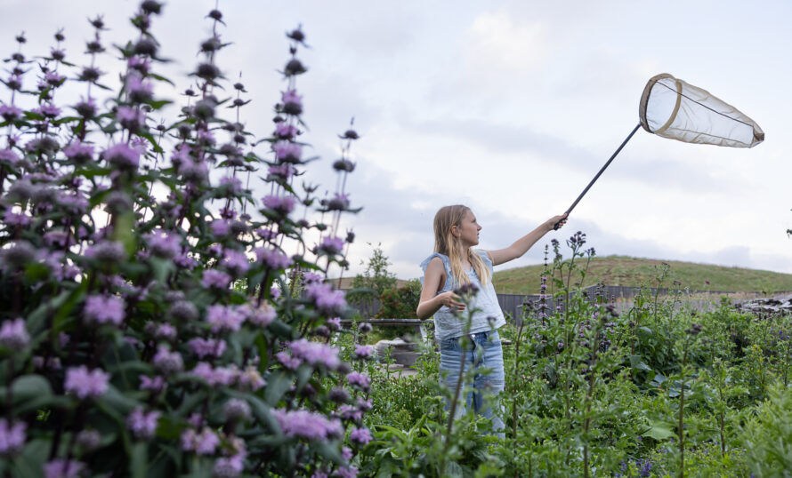 Naturum Getterön tjej med håv