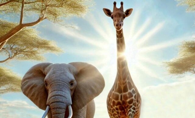 Naturum Getterön elefant och giraff