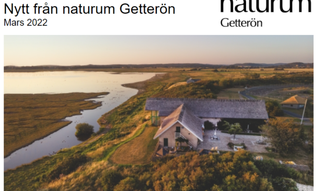 Naturum Getterön huvudbyggnaden, bilden tagen med drönare från luften